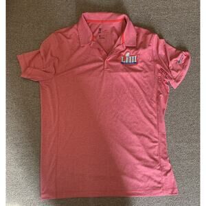 Nike Dri-Fit NFL Team Apparel Super Bowl 53 LIII Men's Golf Polo Shirt Sz XL Red